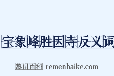 宝象峰胜因寺反义词是什么意思的图片